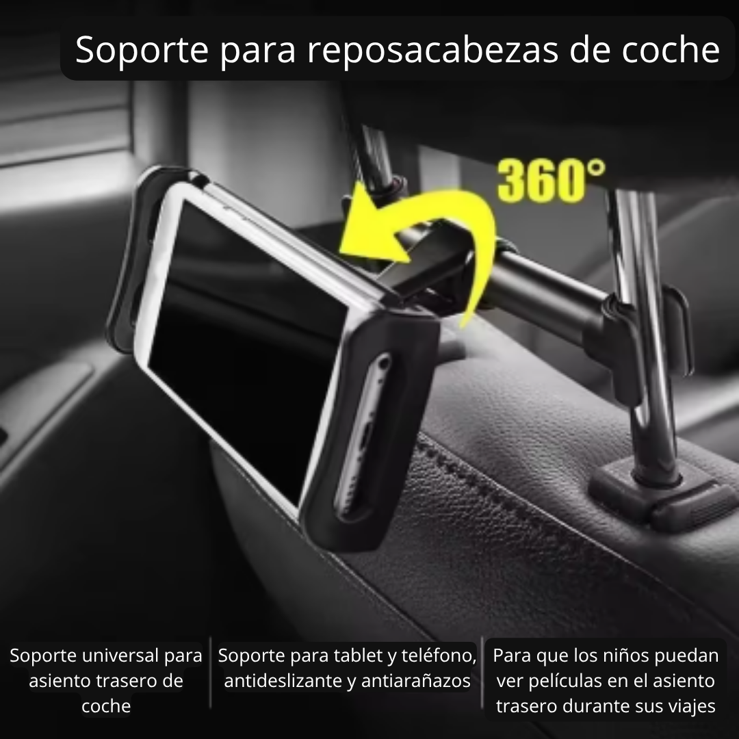 Soporte Ajustable para Tablet y Móvil - Especial para el Coche